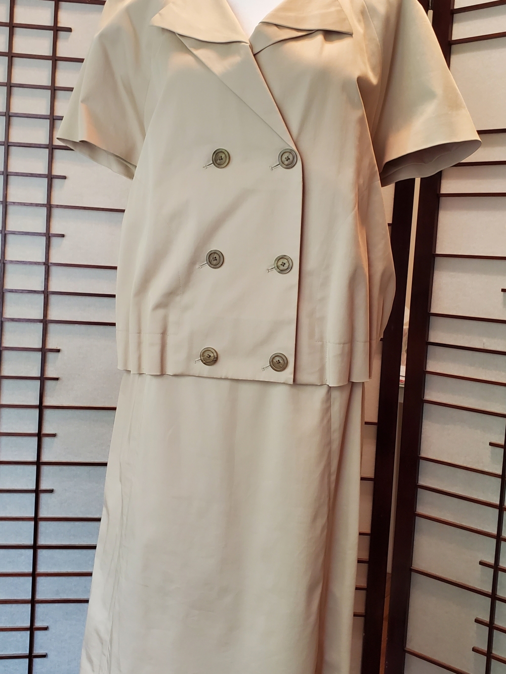 Ports 1961 Cream Lightweight Jacket And Skirt Set. 97% Cotton.